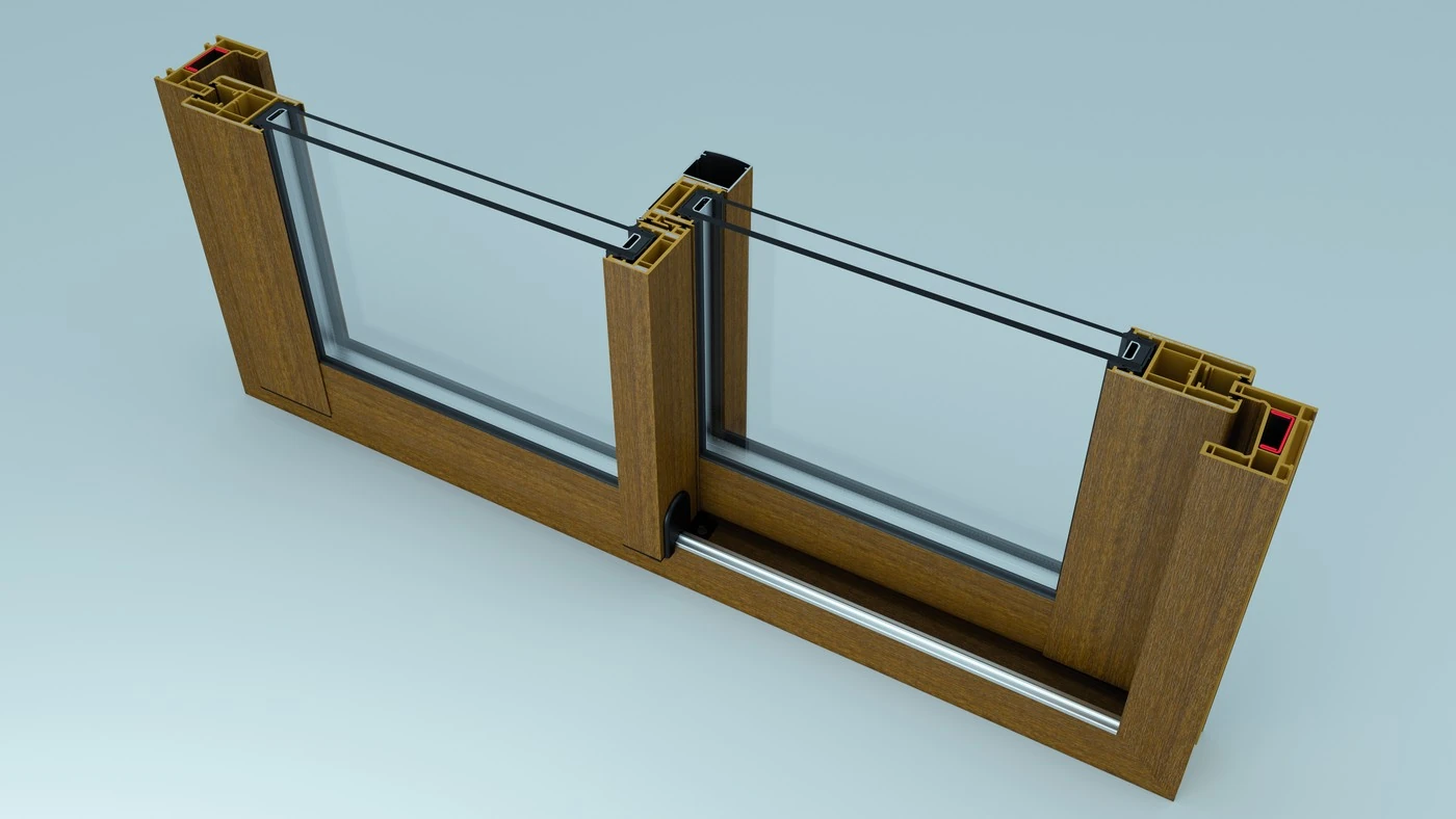 Schema del sistema traslante SW2 — finitura legno